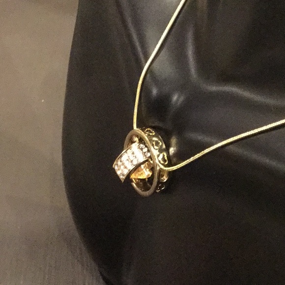 Rhinestone Gold Pendant.  (SOLD) - Picture 4 of 5